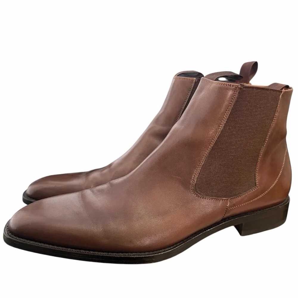 Mezlan Dark Brown Leather Ankle Boots Mens‎ 9.5